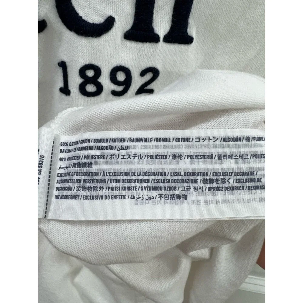 abercrombie Kids White Short Sleeve Tee Shirt Size L